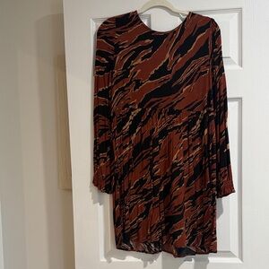 bp Brown and Black Animal Print Dress